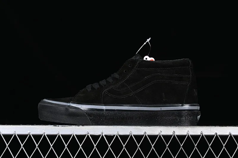 All categories Vans Vans series Vans Mid Vans China NEIGHBORHOOD x Vans Sk8-Mid joint series all black Chinese casual sneakers VN0A3WM3AFG